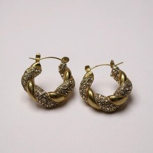 Elegant Gold and Silver Hoop Earrings